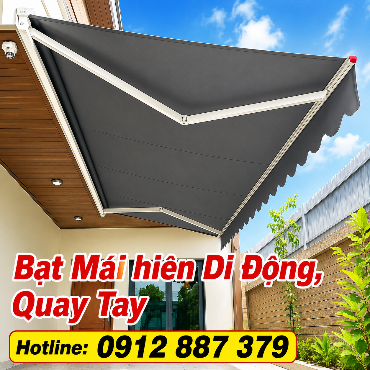 Báo Giá Mái Hiên Di Động Quay Tay tại Krông Pắc, Đắk Lắk