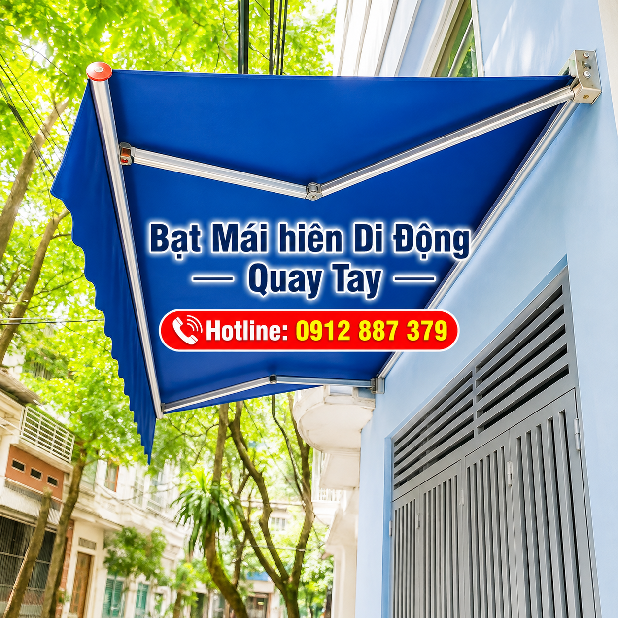 Báo Giá Mái Hiên Di Động Quay Tay