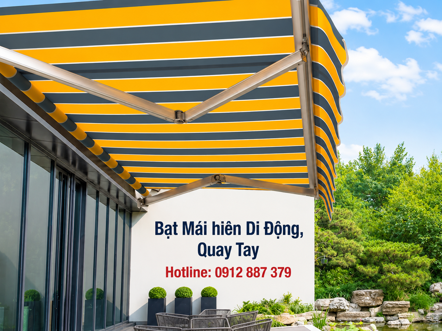  Báo giá mái hiên di động quay tay tại Krông Pắc, Đắk Lắk