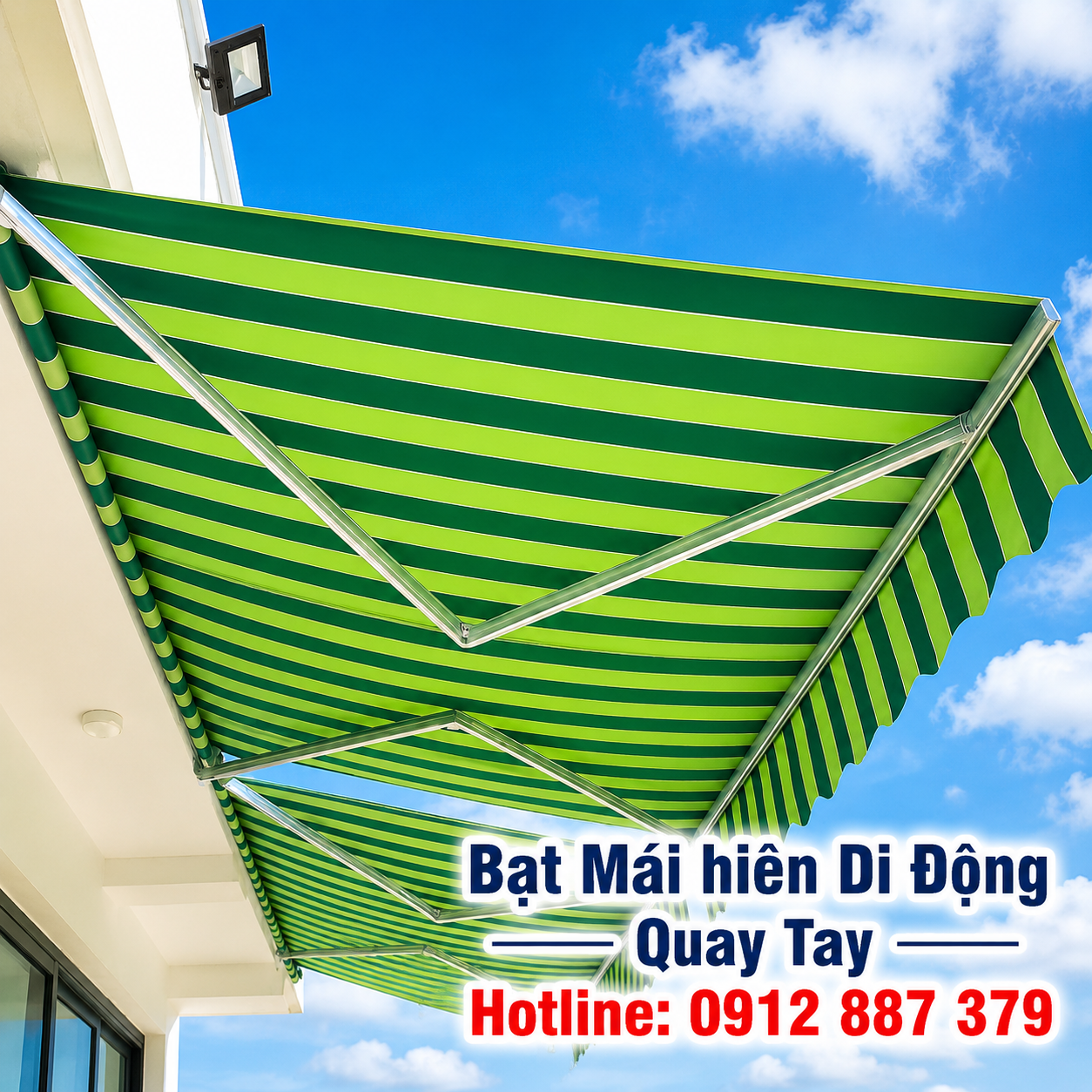 Báo giá mái hiên di động quay tay BMT, Đắk Lắk