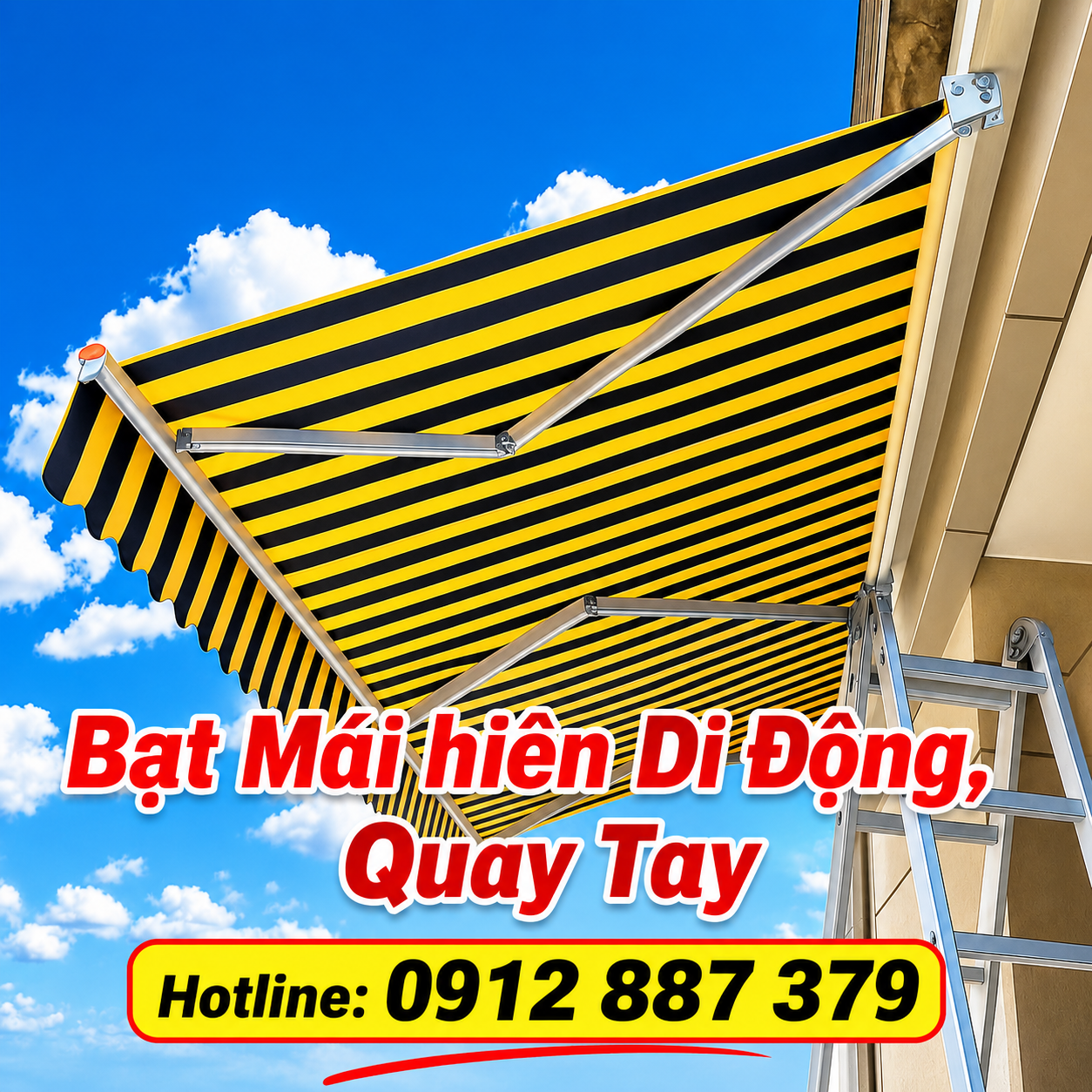 Mái hiên di động bền đẹp, giá rẻ, che nắng mưa tại Krông Pắc, Đắk Lắk