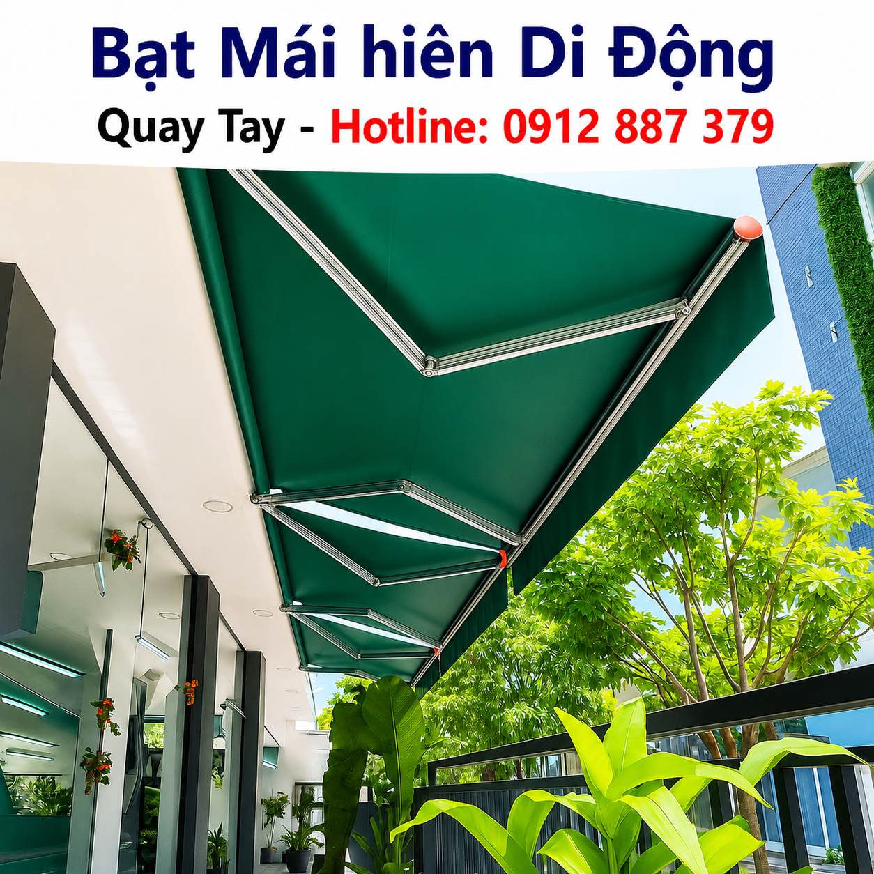 Mái hiên di động bền đẹp, giá rẻ, che nắng mưa tại Krông Pắc, Đắk Lắk
