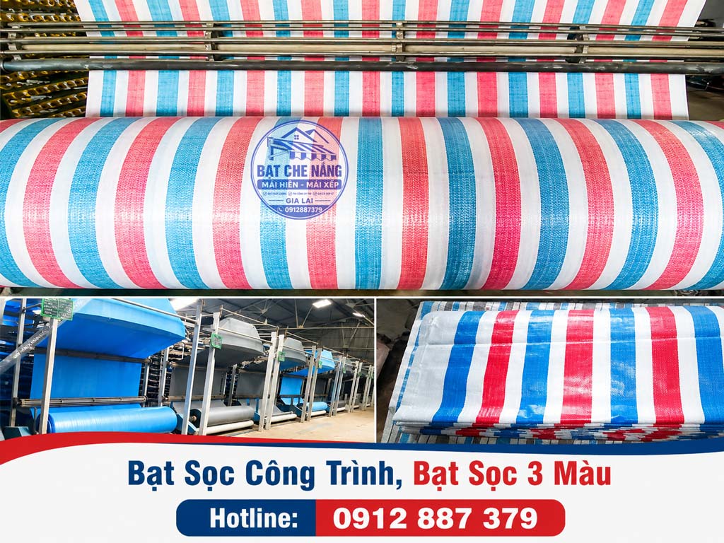 Báo Giá Bạt Sọc 3 Màu Tại Gia Nghĩa, Bán Bạt Sọc Công Trình Tại Đắk Nông