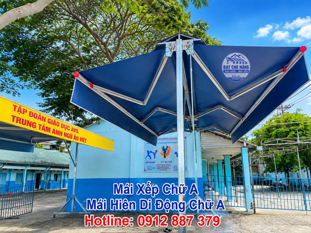 Báo giá mái xếp chữ A tại Đắk Mil, Mái hiên di động chữ A tại Đắk Nông
