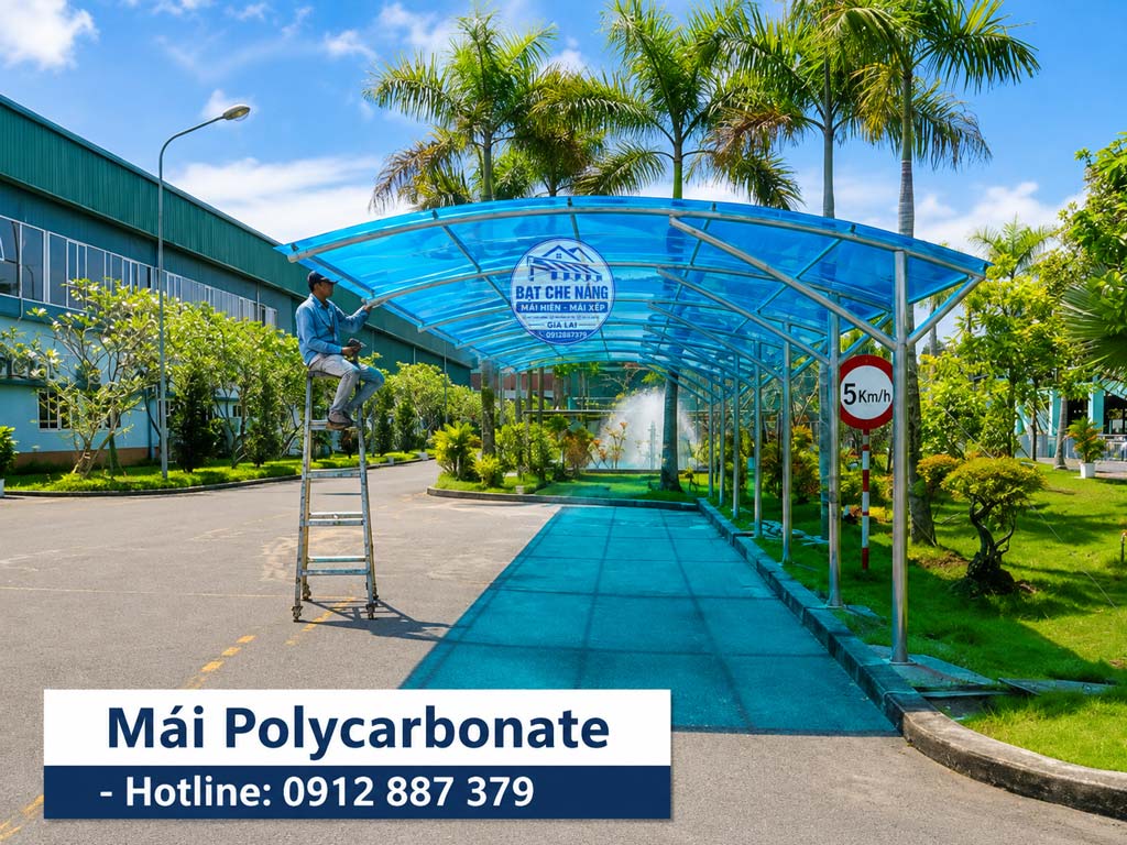 Mái Che Polycarbonate (Tấm Lấy Sáng) Tại Đắk Lắk