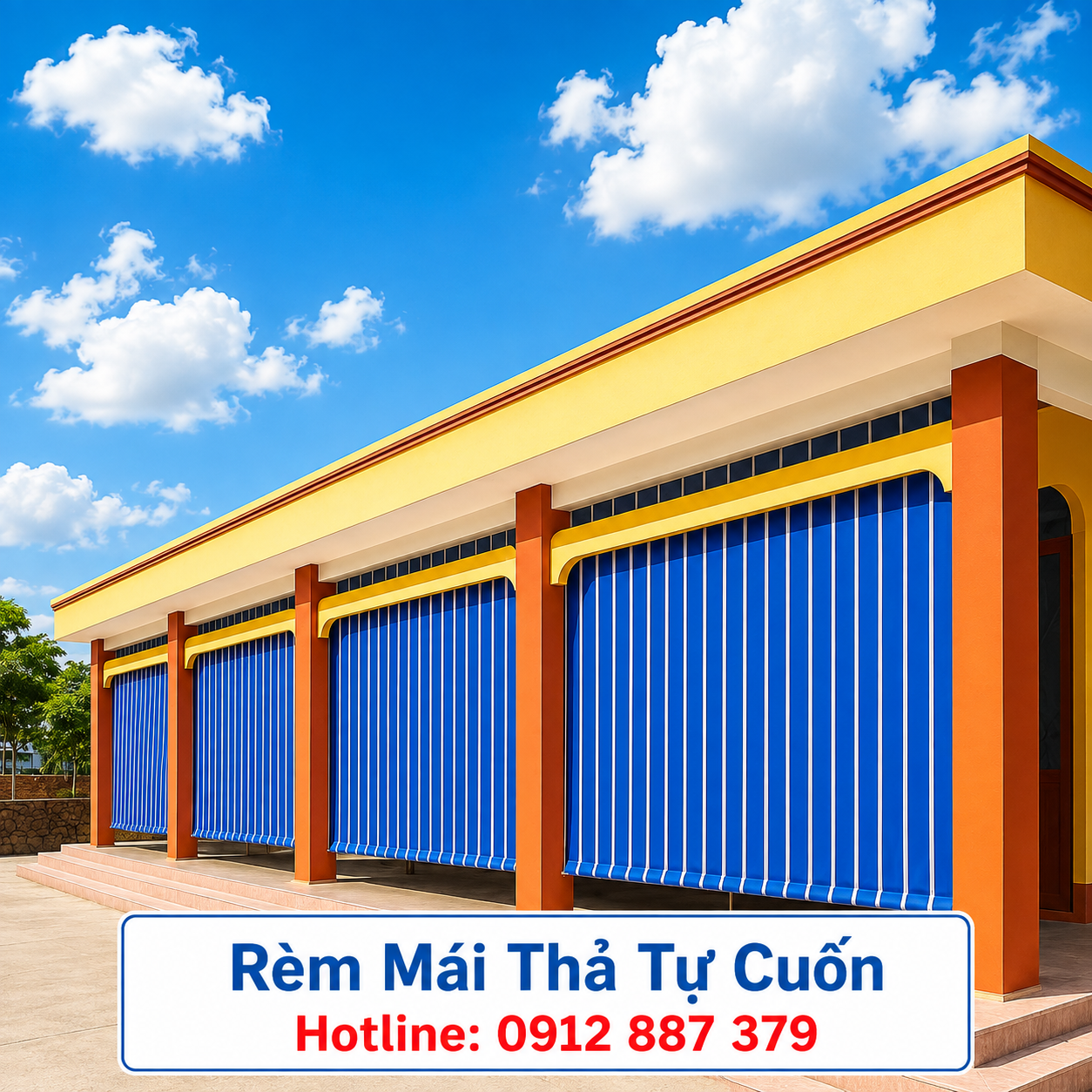 Bạt mái thả, bạt che nắng mưa hiên nhà, ban công tại Krông Pắc, Đắk Lắk