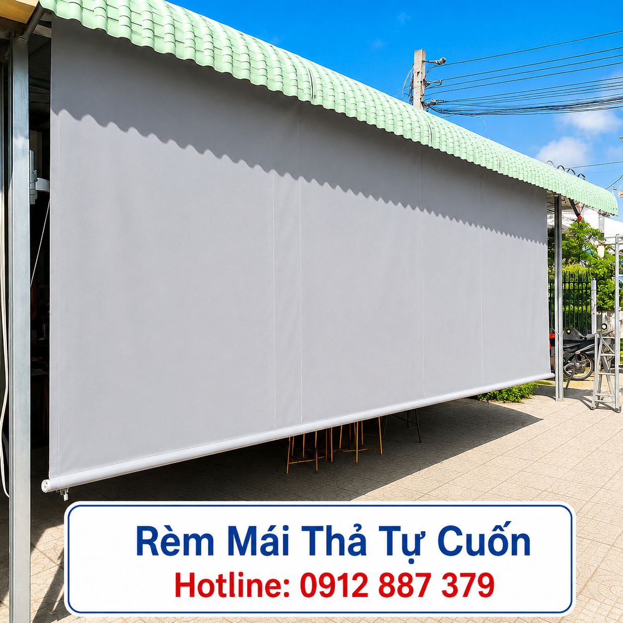 Rèm mái thả lò xo tự cuốn BMT, Đắk Lắk
