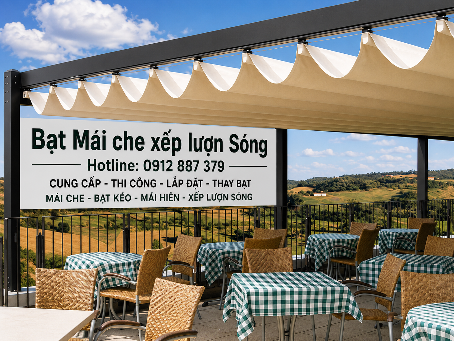 Báo Gía Bạt Kéo Mái Xếp  tại Đắk Mil, Đắk Nông
